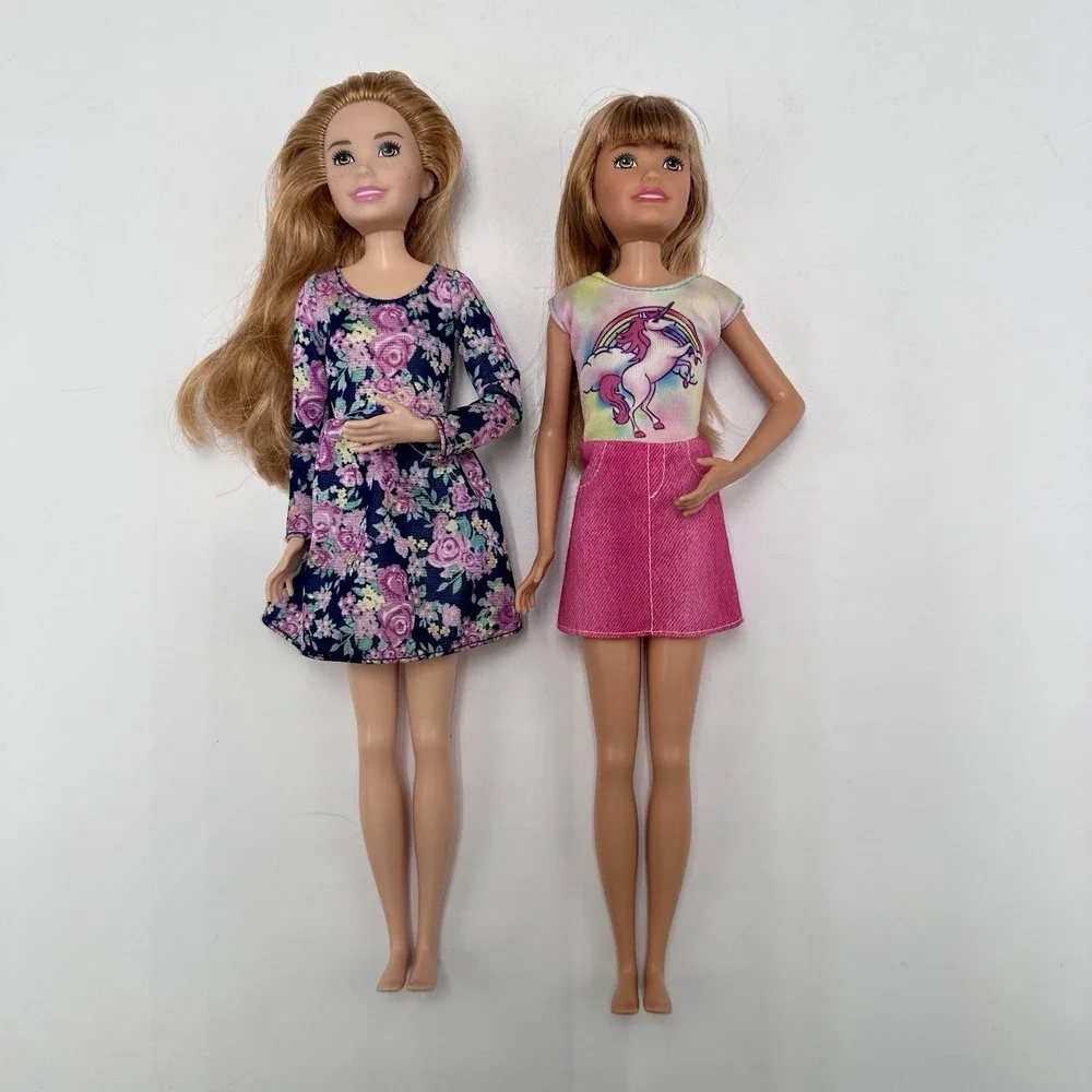 Barbie 2017 Skipper Babysitters Inc Doll Lot of 2 Blonde with Clothes